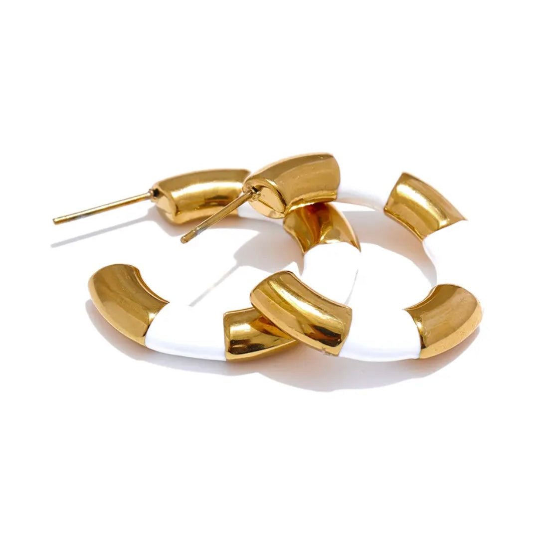 Color, Defined Hoops - 18K Gold Plated Hoop Earrings for Women | ENNVY