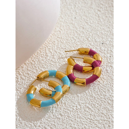 Color, Defined Hoops - 18K Gold Plated Hoop Earrings for Women | ENNVY