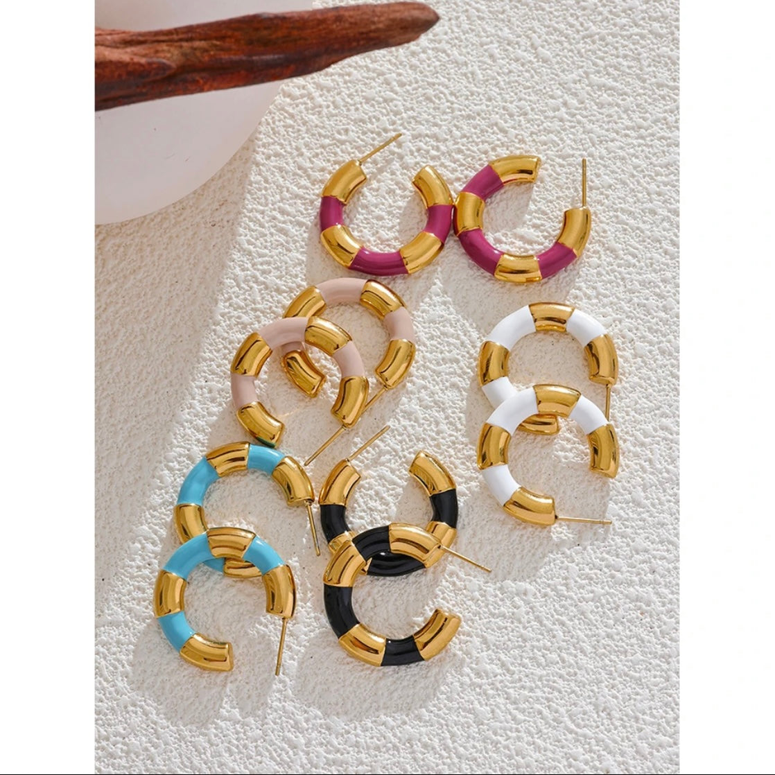 Color, Defined Hoops - 18K Gold Plated Hoop Earrings for Women | ENNVY