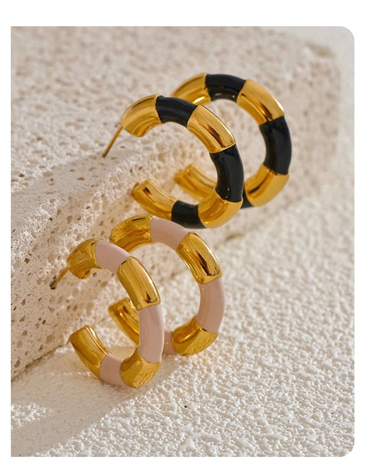 Color, Defined Hoops - 18K Gold Plated Hoop Earrings for Women | ENNVY