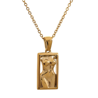 Zuri Sculpture Necklace - 18K Gold Plated Necklace for Women | ENNVY