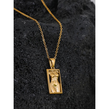 Zuri Sculpture Necklace - 18K Gold Plated Necklace for Women | ENNVY