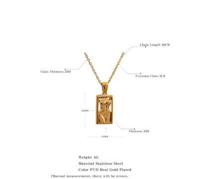 Zuri Sculpture Necklace - 18K Gold Plated Necklace for Women | ENNVY