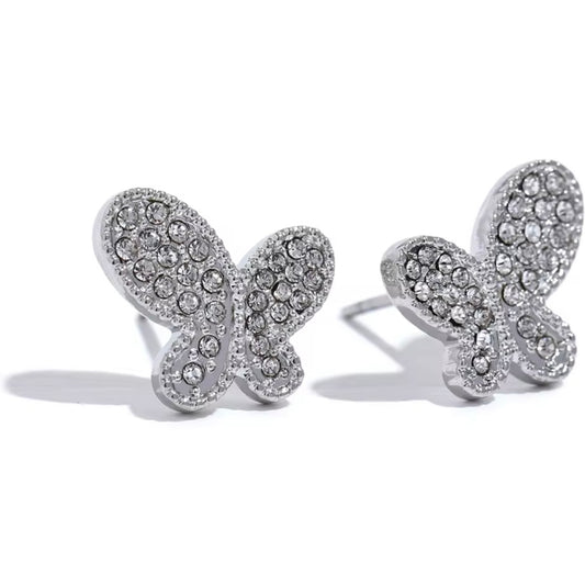 Butterfly Kiss Studs - 18K Gold Plated Stud Earrings for Women | ENNVY