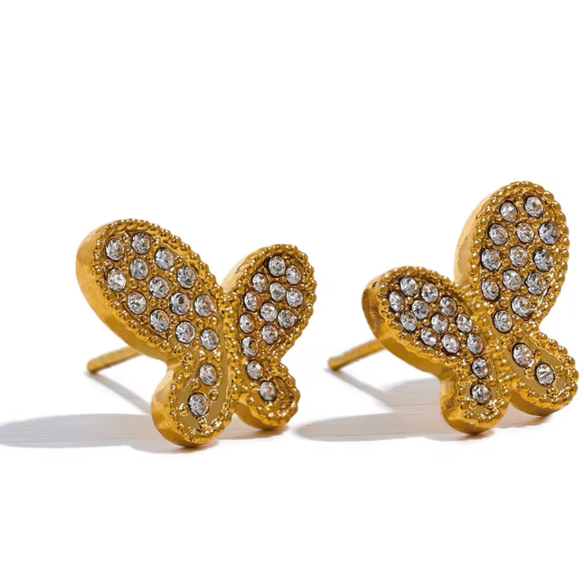 Butterfly Kiss Studs - 18K Gold Plated Stud Earrings for Women | ENNVY
