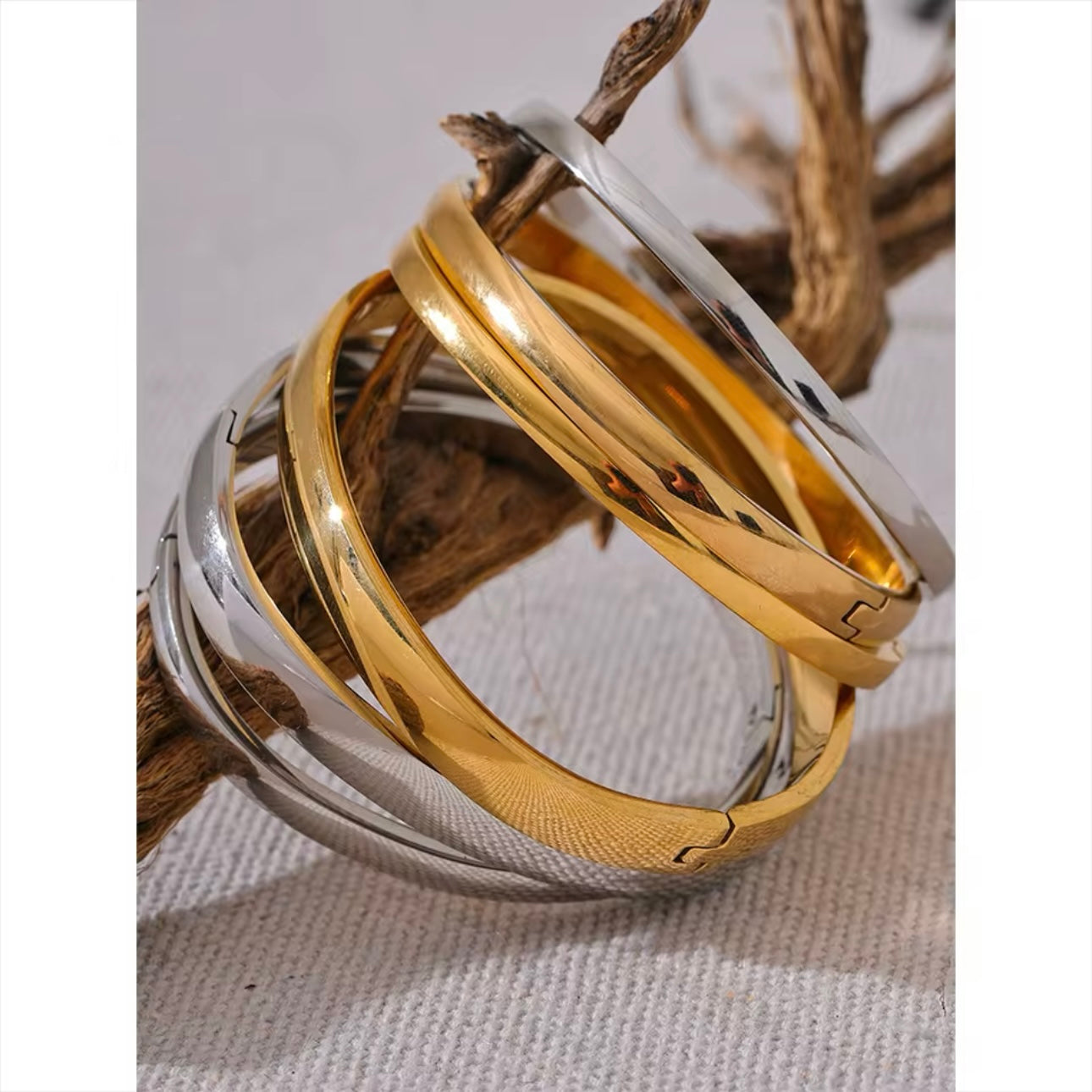 Destiny Bangles - 18K Gold Plated Bangle Bracelet for Women | ENNVY