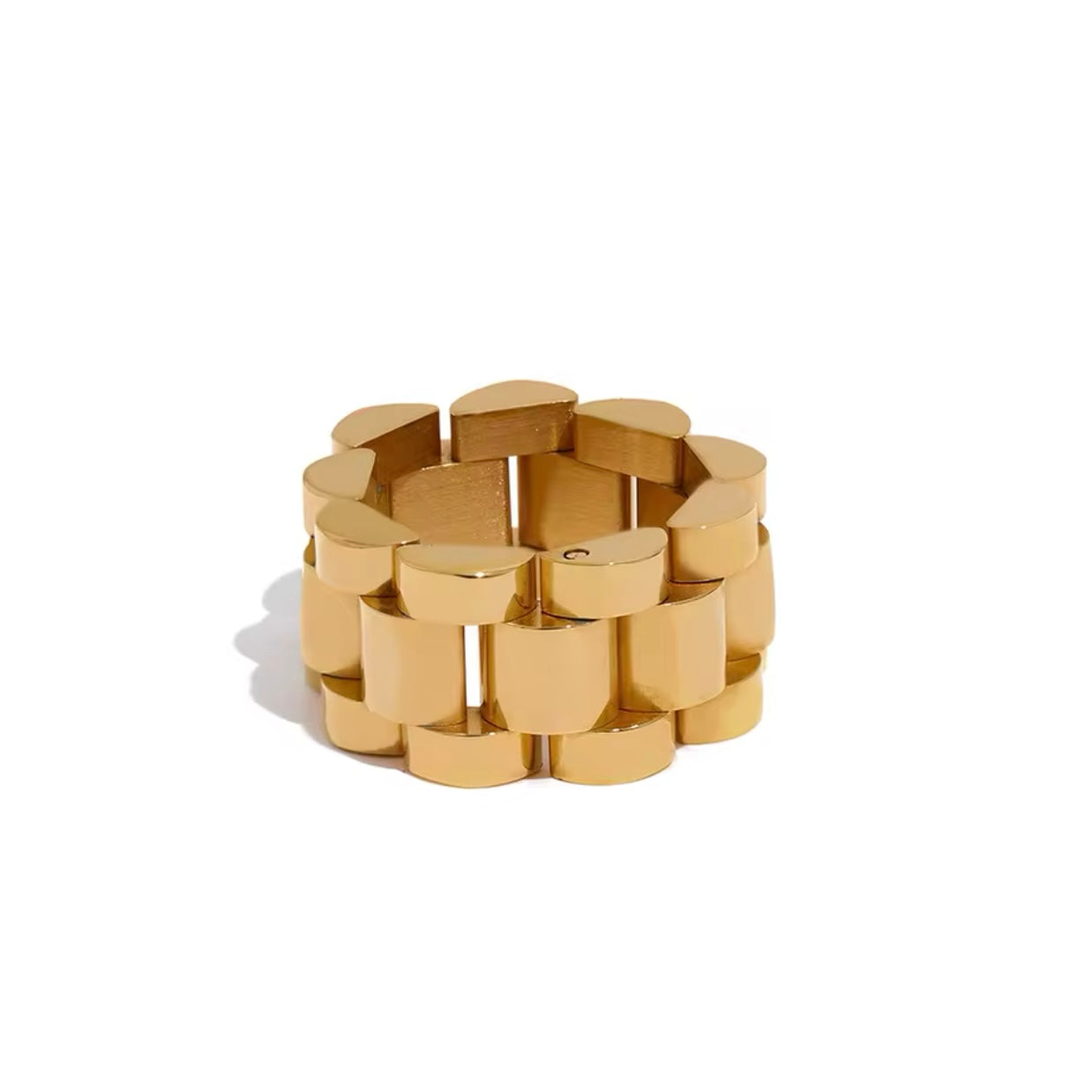 Lilly Link Ring - 18K Gold Plated Statement Ring for Women | ENNVY