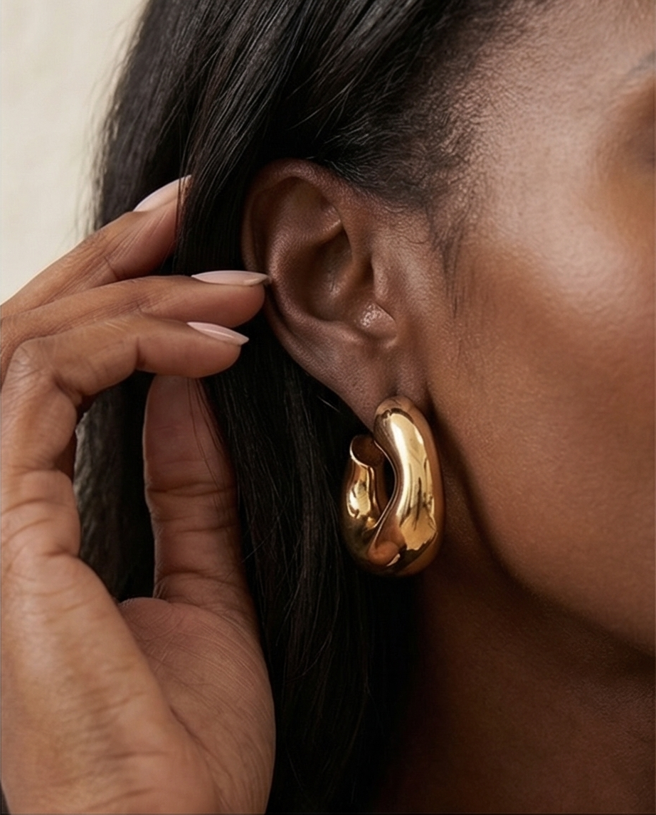 The Iconic Hoops - 18K Gold Plated Hoop Earrings for Women | ENNVY