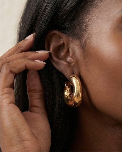 The Iconic Hoops - 18K Gold Plated Hoop Earrings for Women | ENNVY