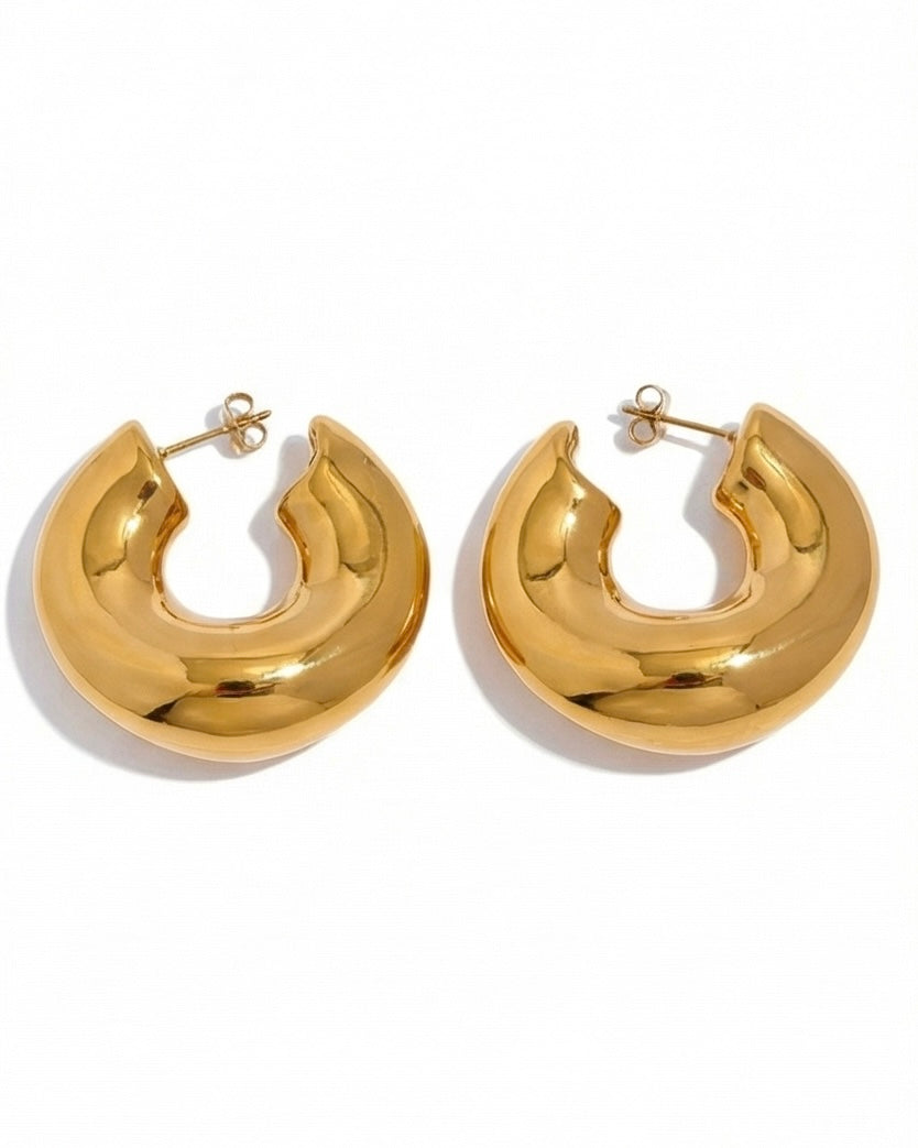 The Iconic Hoops - 18K Gold Plated Hoop Earrings for Women | ENNVY