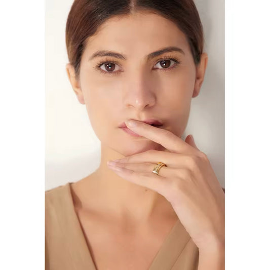 Undeniably Stacked Ring - 18K Gold Plated Statement Ring for Women | ENNVY