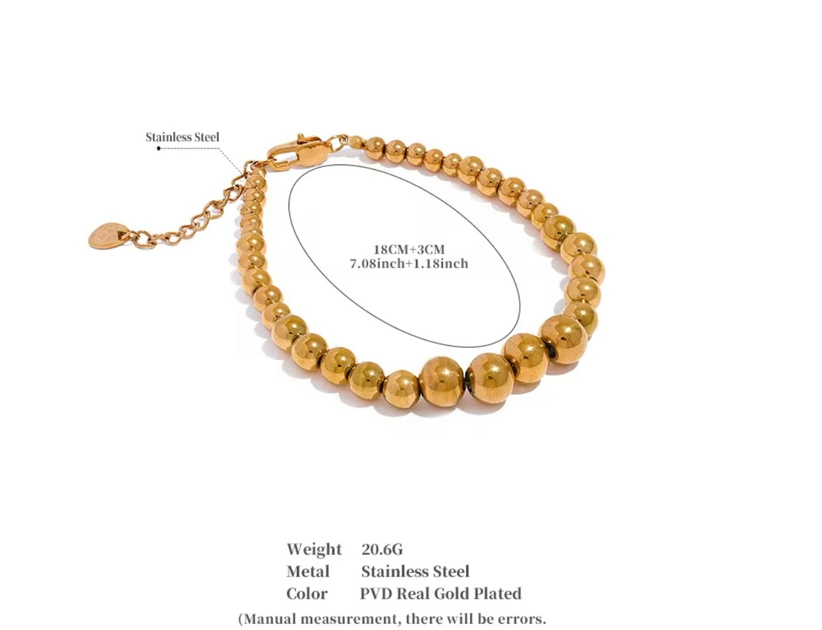 Intentionally Poised Bracelet - 18K Gold Plated Beaded Bracelet for Women | ENNVY