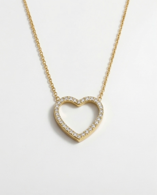 Heart. Elevated Necklace. - 18K Gold Plated Heart Pendant Necklace for Women | ENNVY