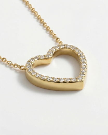 Heart. Elevated Necklace. - 18K Gold Plated Heart Pendant Necklace for Women | ENNVY