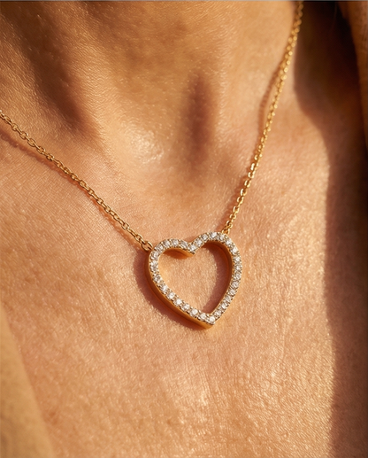 Heart. Elevated Necklace. - 18K Gold Plated Heart Pendant Necklace for Women | ENNVY