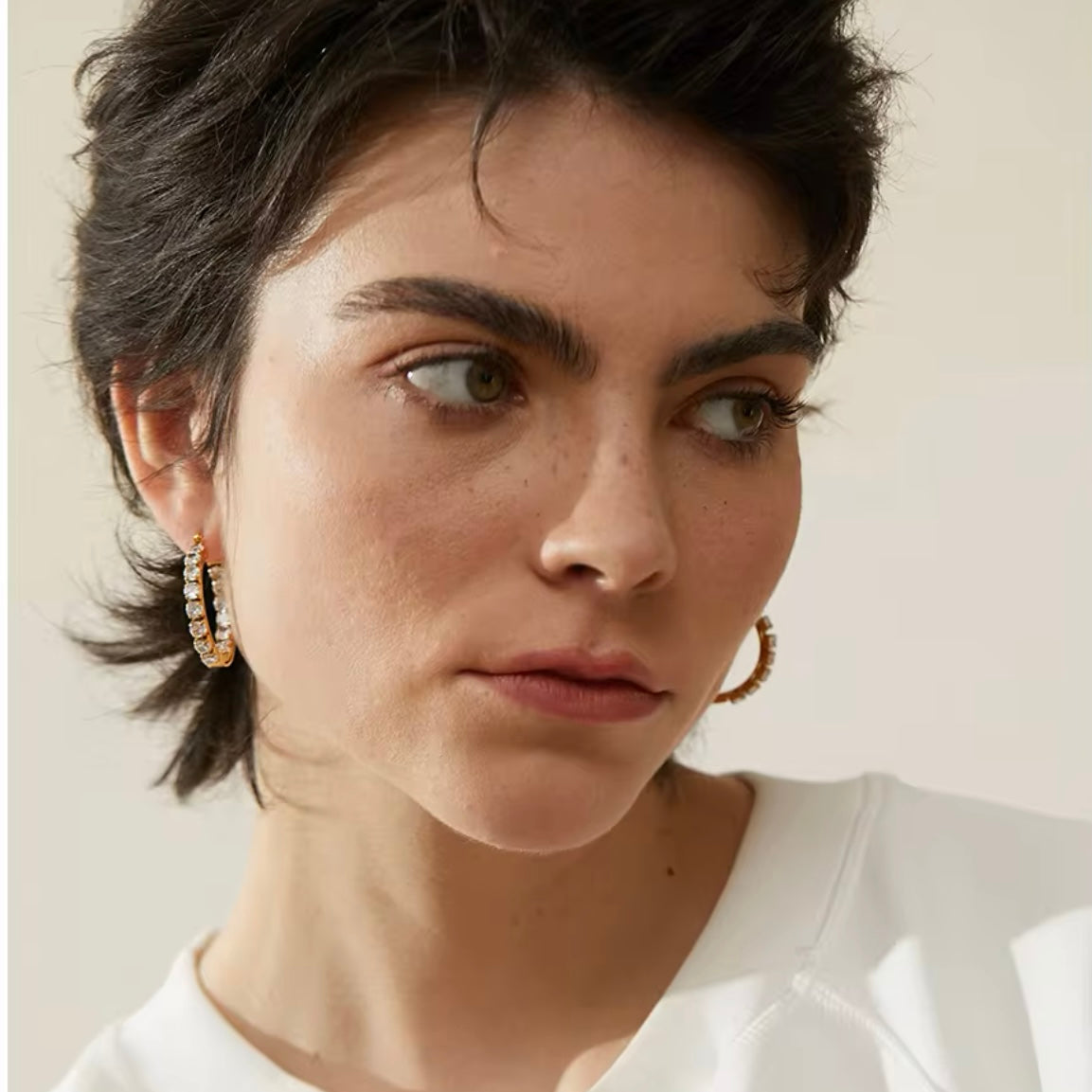 Boujie Bling Hoops - 18K Gold Plated Hoop Earrings for Women | ENNVY
