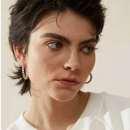 Boujie Bling Hoops - 18K Gold Plated Hoop Earrings for Women | ENNVY