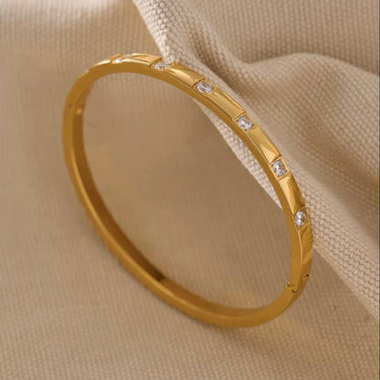 Infinity Bangle - 18K Gold Plated Bangle Bracelet for Women | ENNVY