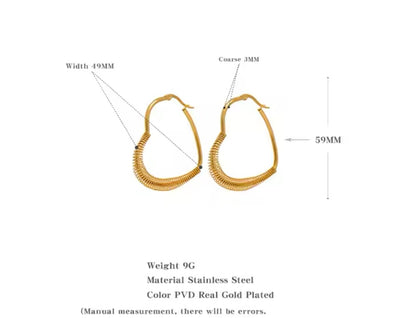 Heart of Gold Hoops - 18K Gold Plated Hoop Earrings for Women | ENNVY