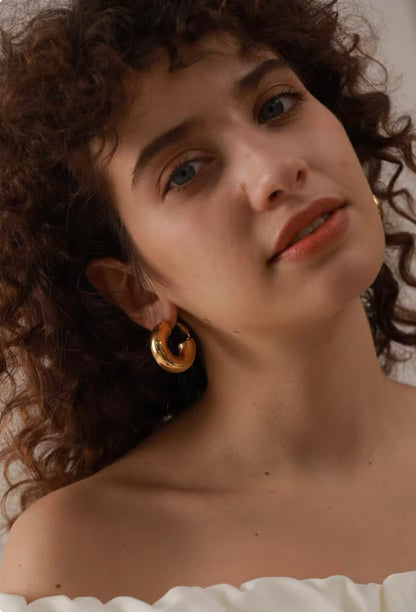 Boldly Beautiful Hoops - 18K Gold Plated Hoop Earrings for Women | ENNVY