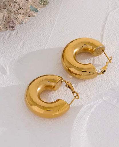 Boldly Beautiful Hoops - 18K Gold Plated Hoop Earrings for Women | ENNVY