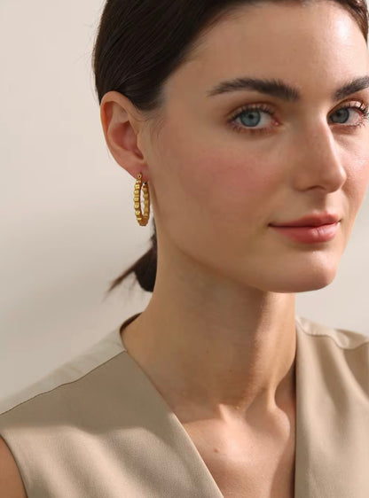 Every Bit of Her Hoops - 18K Gold Plated Hoop Earrings for Women | ENNVY