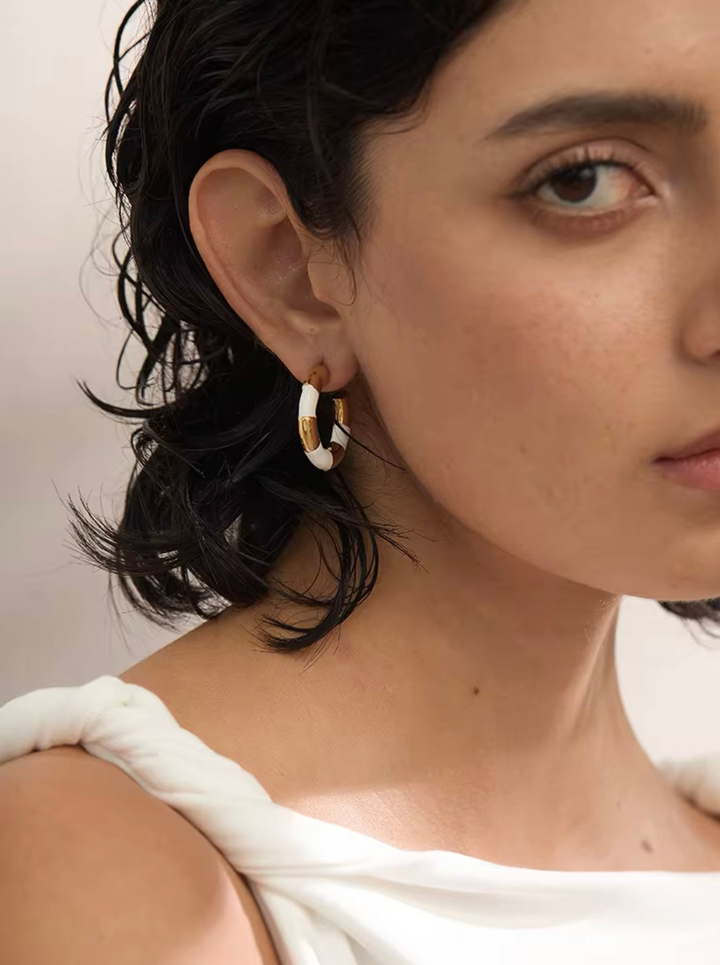 Color, Defined Hoops - 18K Gold Plated Hoop Earrings for Women | ENNVY