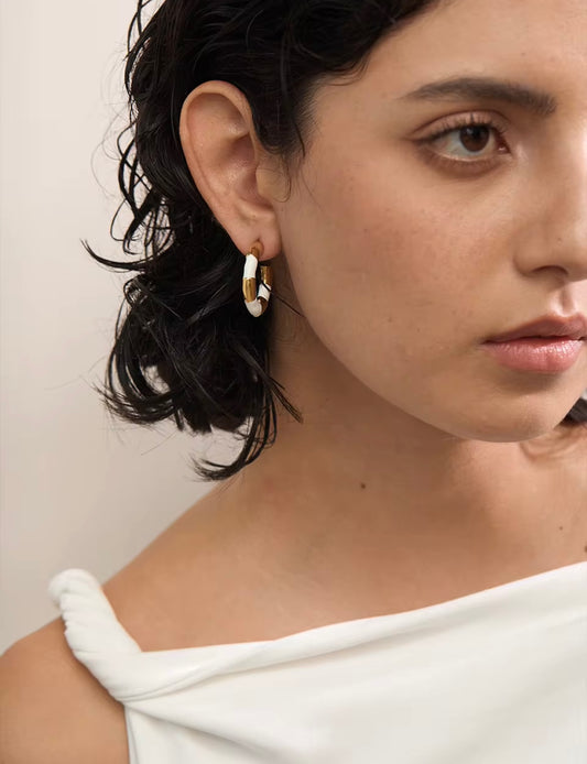 Color, Defined Hoops - 18K Gold Plated Hoop Earrings for Women | ENNVY