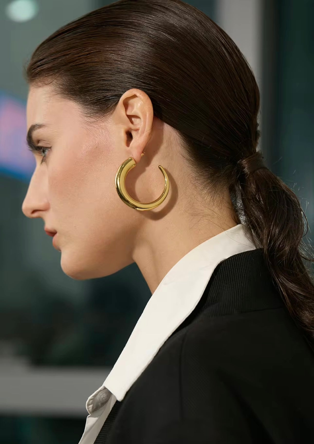 Defined Hoops - 18K Gold Plated Hoop Earrings for Women | ENNVY