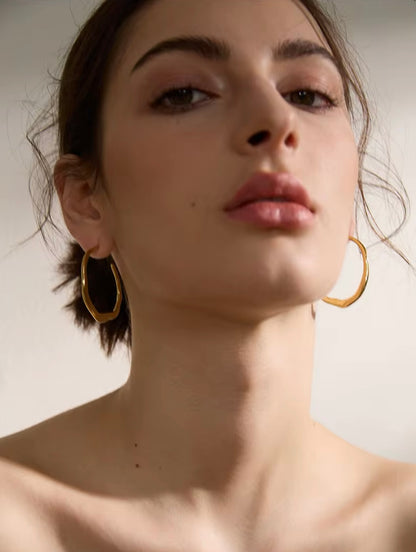 Forget-Me-Not Hoops - 18K Gold Plated Hoop Earrings for Women | ENNVY