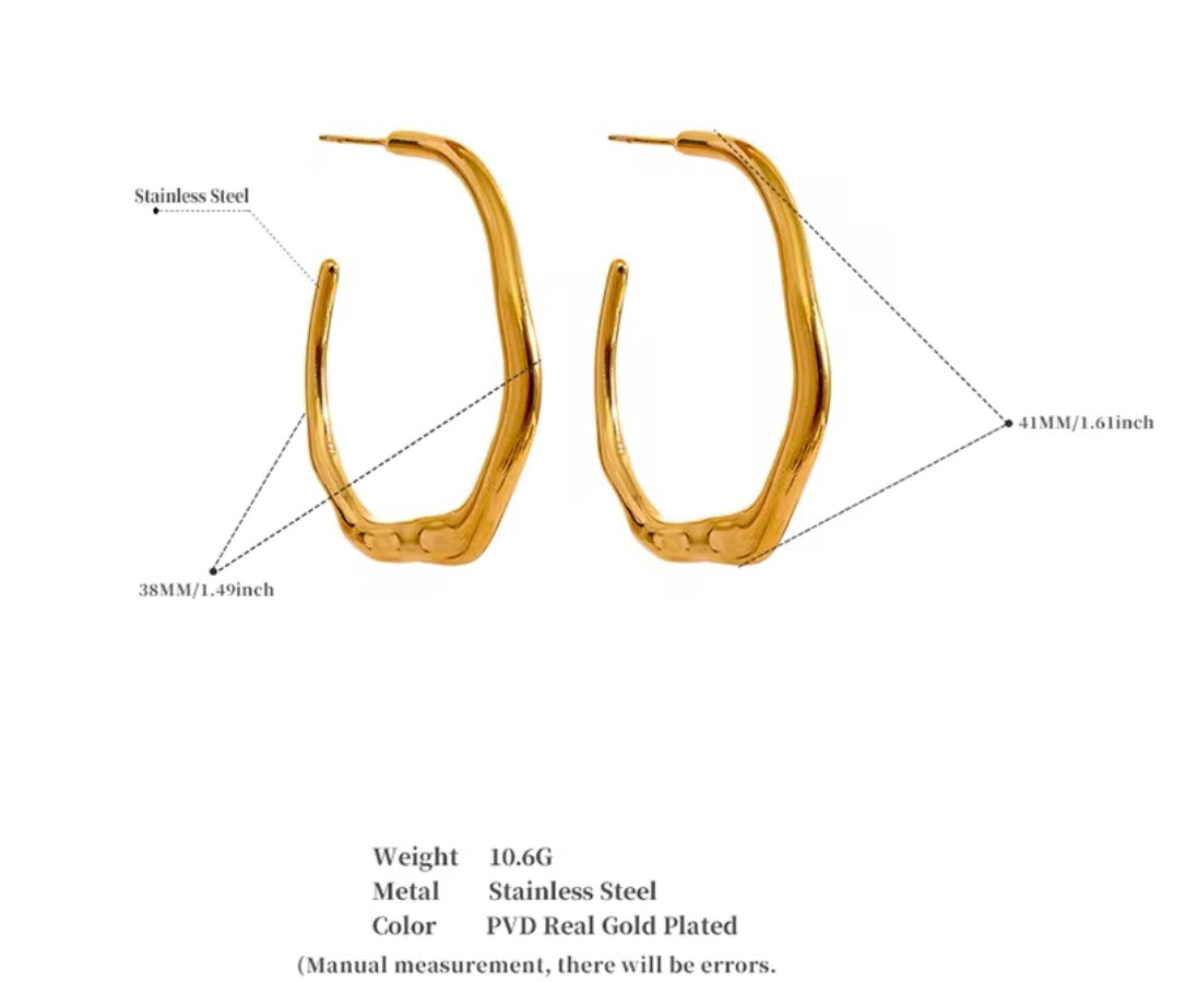 Forget-Me-Not Hoops - 18K Gold Plated Hoop Earrings for Women | ENNVY
