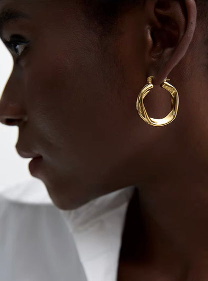 Heidi Hoops - 18K Gold Plated Hoop Earrings for Women | ENNVY