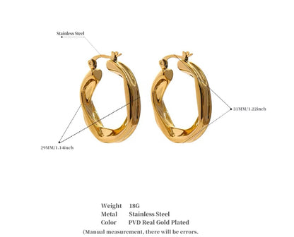 Heidi Hoops - 18K Gold Plated Hoop Earrings for Women | ENNVY