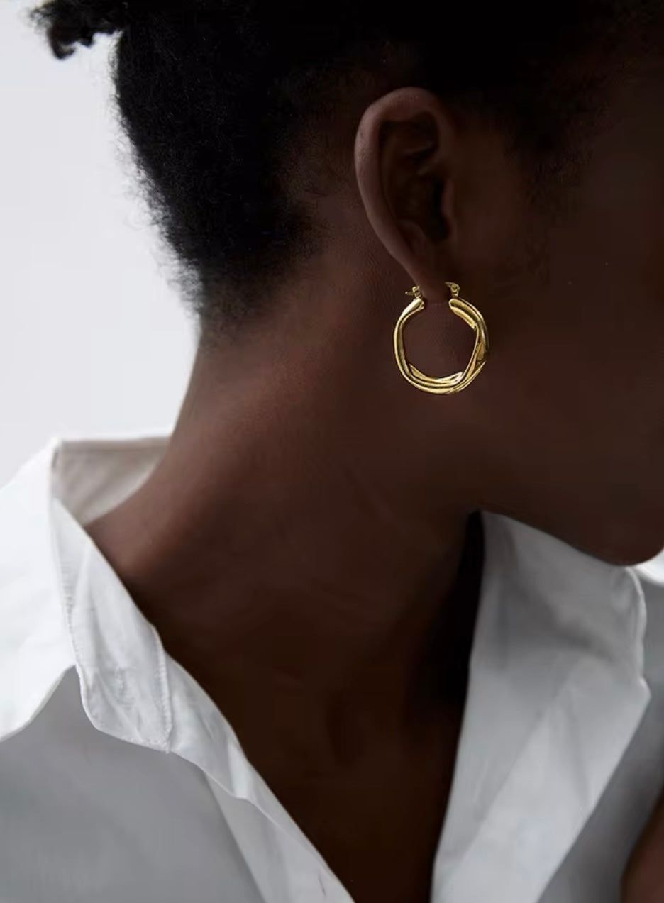 Heidi Hoops - 18K Gold Plated Hoop Earrings for Women | ENNVY