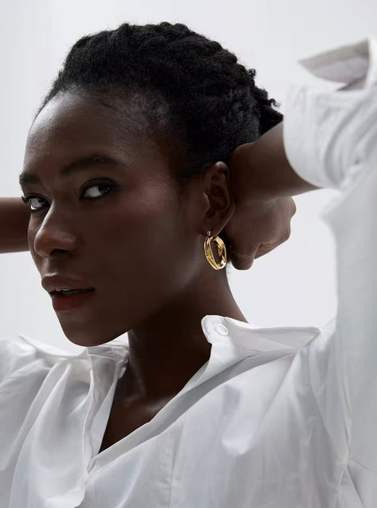 Heidi Hoops - 18K Gold Plated Hoop Earrings for Women | ENNVY