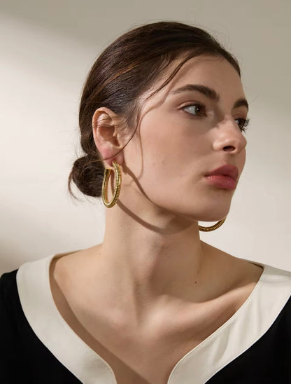 Harmony Hoops - 18K Gold Plated Hoop Earrings for Women | ENNVY
