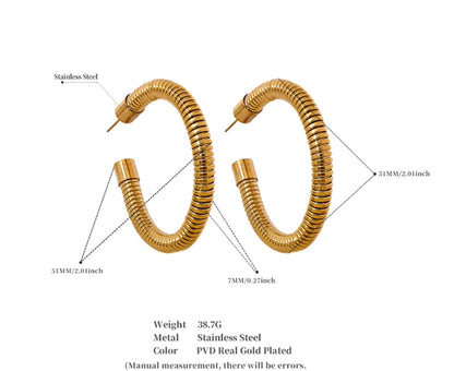 Harmony Hoops - 18K Gold Plated Hoop Earrings for Women | ENNVY