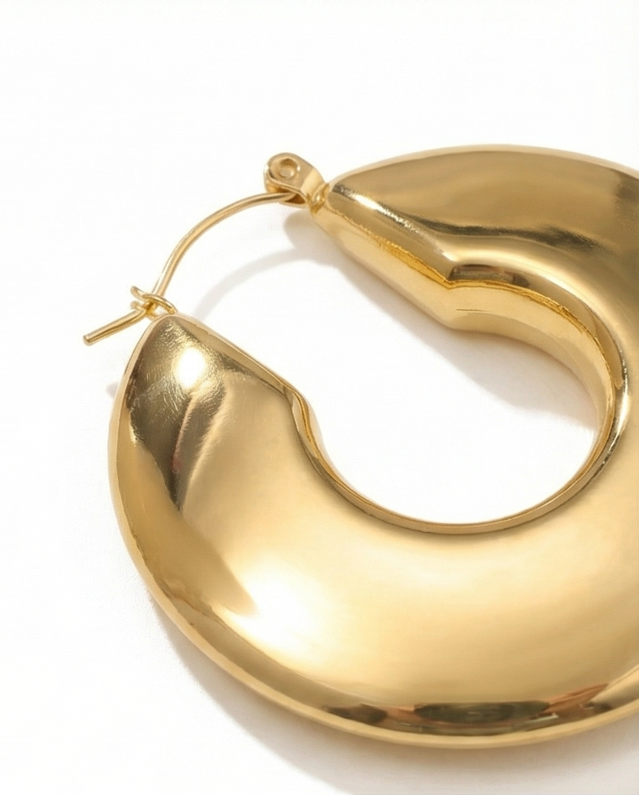 On Her Terms Hoops - 18K Gold Plated Hoop Earrings for Women | ENNVY