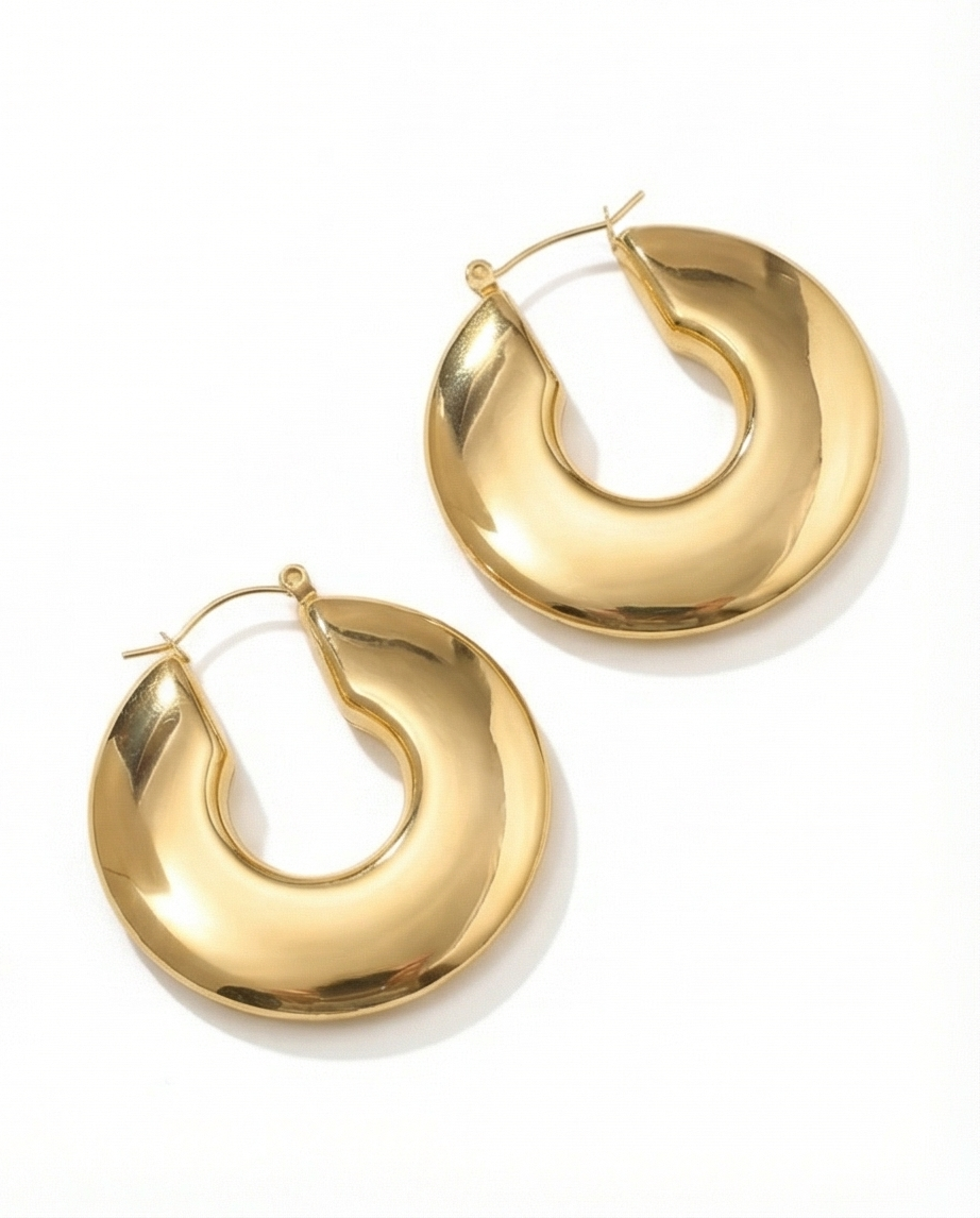 On Her Terms Hoops - 18K Gold Plated Hoop Earrings for Women | ENNVY