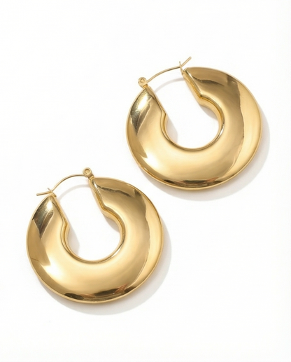 On Her Terms Hoops - 18K Gold Plated Hoop Earrings for Women | ENNVY