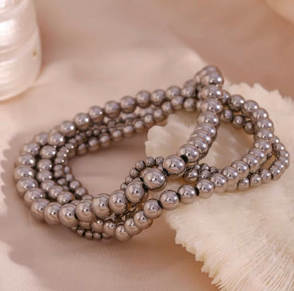 Stacked Intentions - 18K Gold Plated Beaded Bracelet for Women | ENNVY