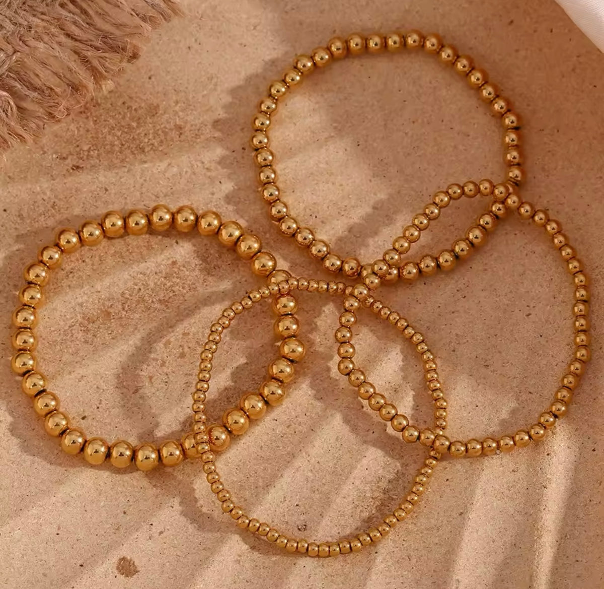Stacked Intentions - 18K Gold Plated Beaded Bracelet for Women | ENNVY
