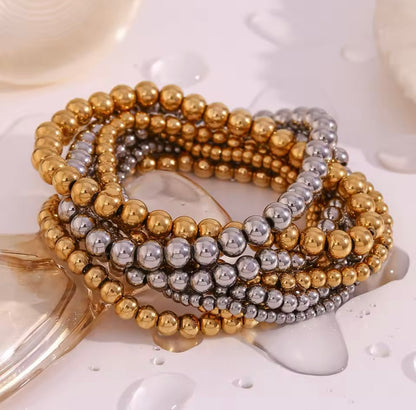 Stacked Intentions - 18K Gold Plated Beaded Bracelet for Women | ENNVY