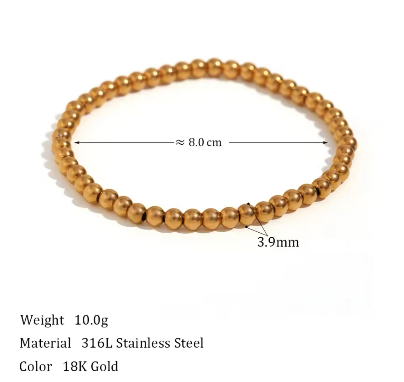 Stacked Intentions - 18K Gold Plated Beaded Bracelet for Women | ENNVY