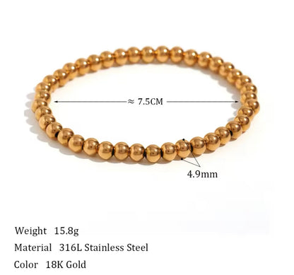 Stacked Intentions - 18K Gold Plated Beaded Bracelet for Women | ENNVY
