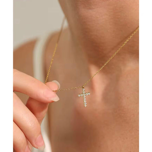 Divine Cross Pendant - 18K Gold Plated Necklace for Women | ENNVY