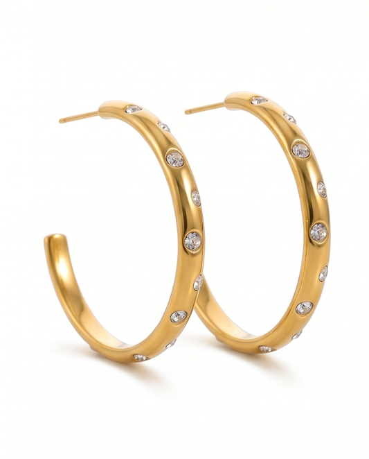 Always Chic Hoops - 18K Gold Plated Hoop Earrings for Women | ENNVY