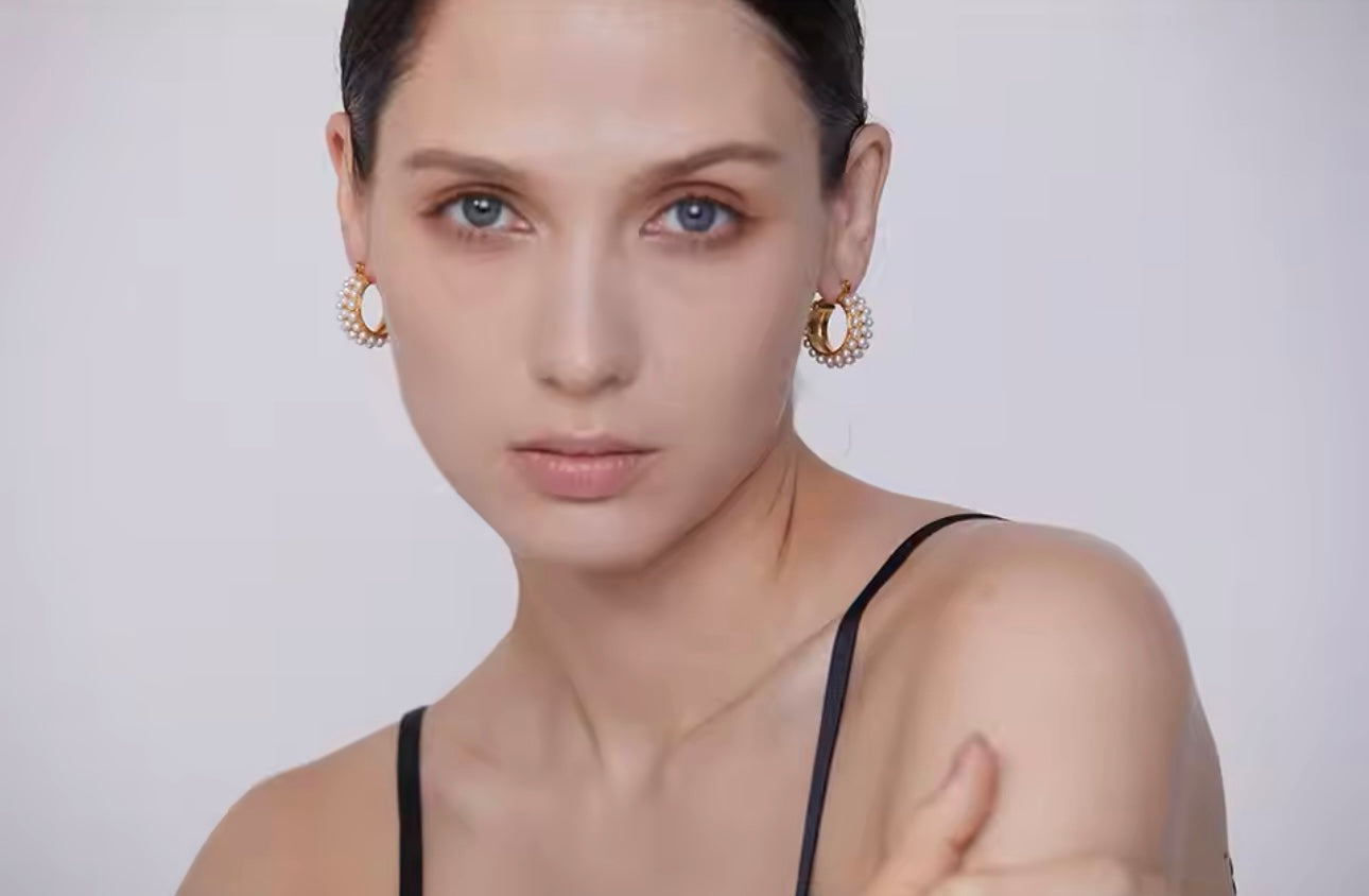 Pearls, Period. Hoops
