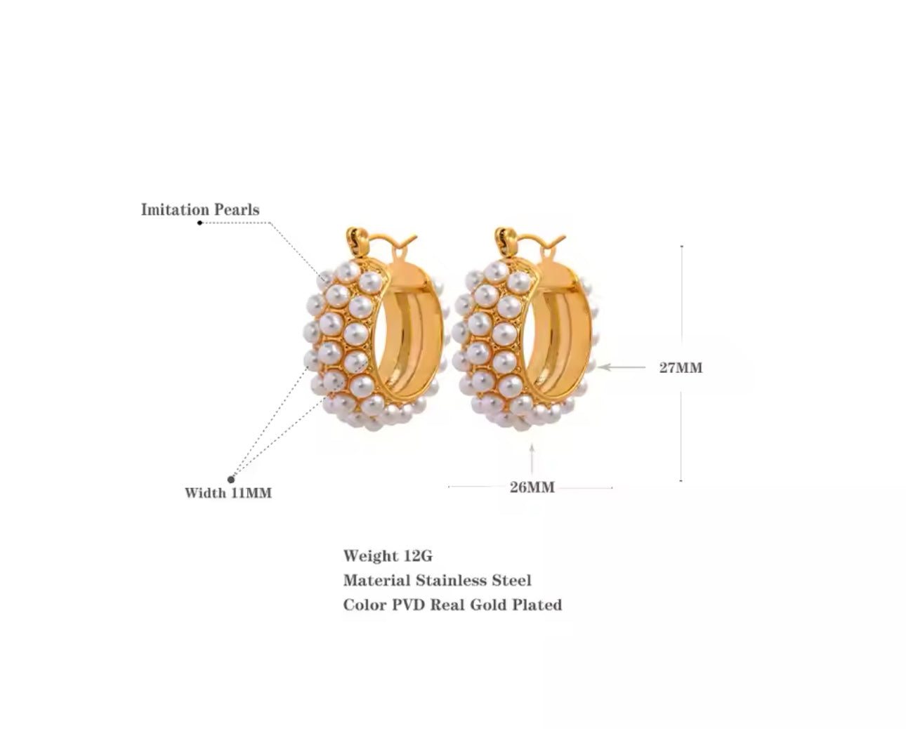 Pearls, Period. Hoops