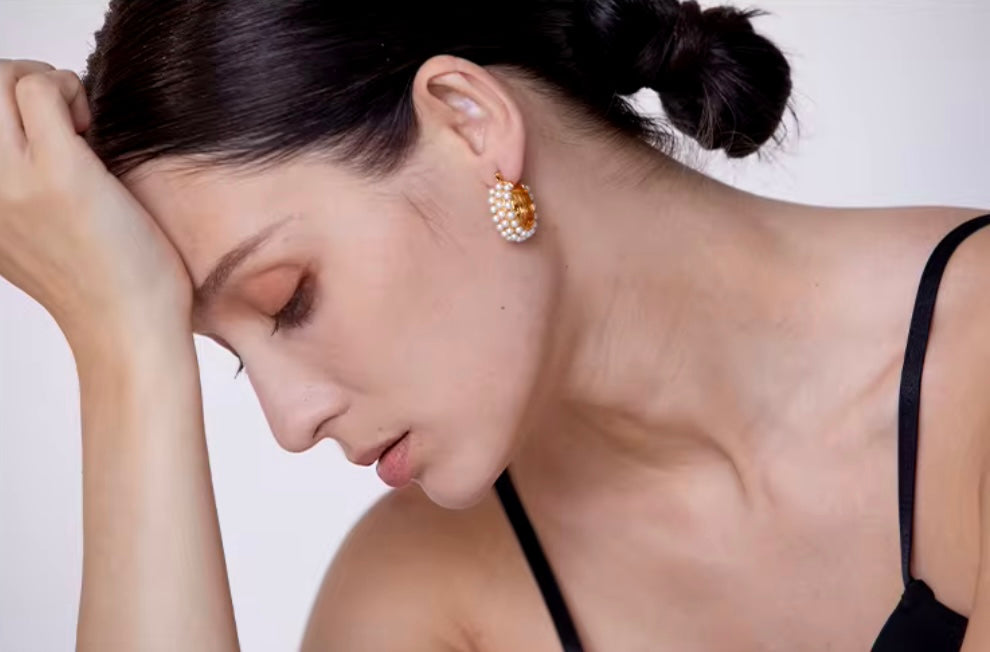 Pearls, Period. Hoops